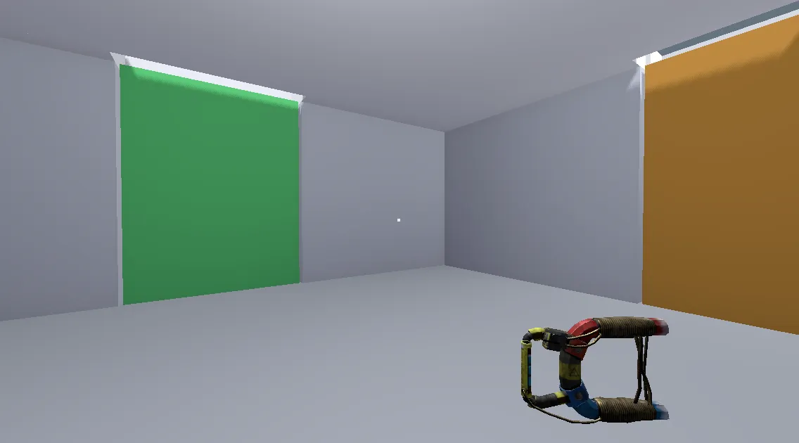The magnet tool floating in the wrong spot relative to the camera