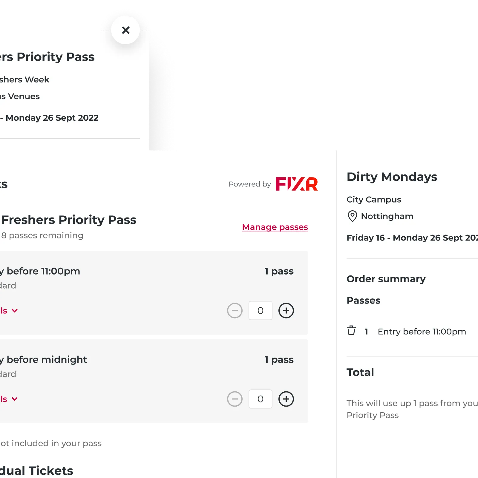 FIXR Passes